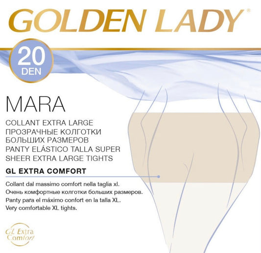 Collant donna Calibrato taglie forti XL Golden Lady Mara  20 den 5 paia