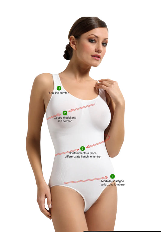 Body contenitivo Sensì modellante senza ferretto spalla larga
