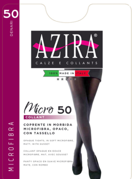Collant donna coprente opaco in microfibra Azira Micro 50 den - 6 paia